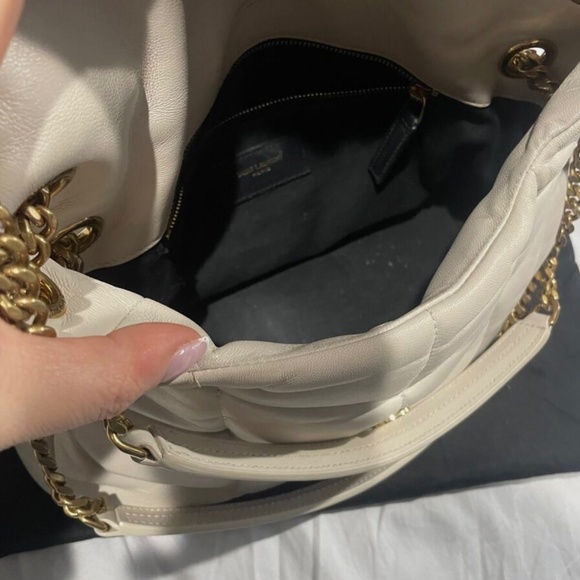 SAINT LAURENT Loulou Small YSL Puffer Chain Shoulder Bag - Picture 6 of 14